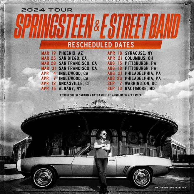 Bruce Springsteen 2024 rescheduled tour dates