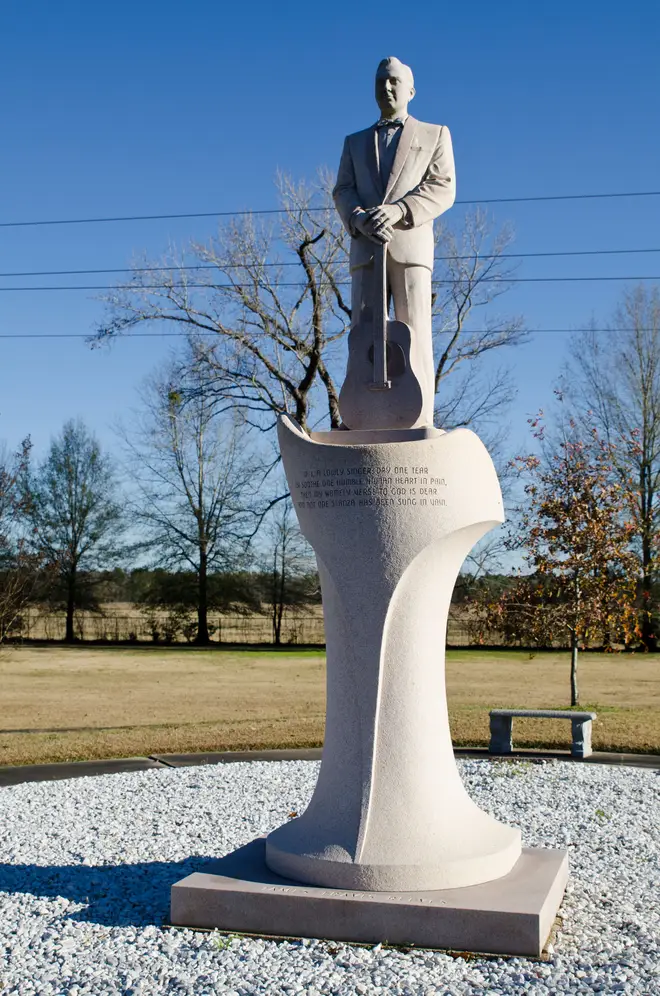 Statue of Jim Reeves - country music singer in Carthage, Texas, USA