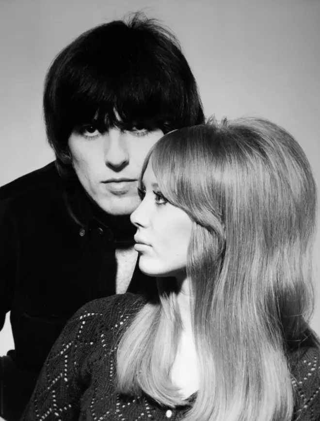 An early photo of George Harrison and Pattie Boyd together. (Photo by Keystone-France/Gamma-Rapho via Getty Images)
