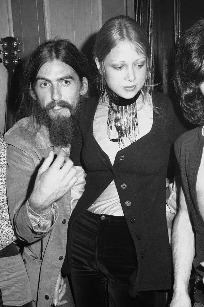 George and Pattie at a party together in 1971. (Photo by Tim Boxer/Getty Images)