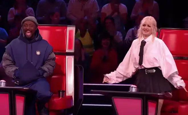 The pair performed in front of the studio audience and fellow judges Anne-Marie and will.i.am, before Stan was poached to be on judge Olly Murs' team.
