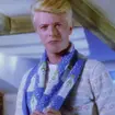 David Bowie wearing The Scarf in The Snowman