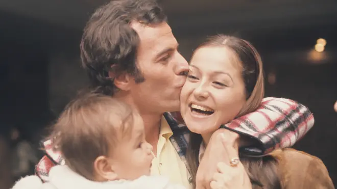 Julio Iglesias and his family in 1975