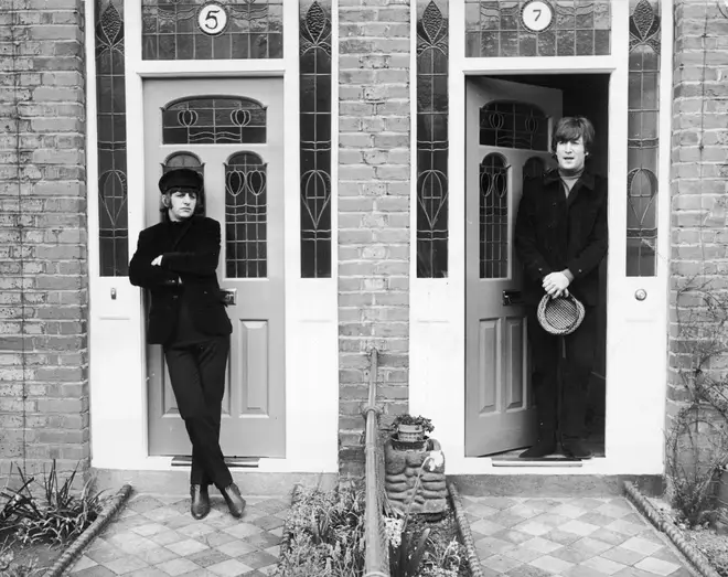 Ringo and John filming 'Help' in 1965. (Photo by Stan Meagher/Express/Getty Images)