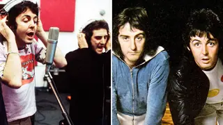 Paul McCartney and Denny Laine together in Wings
