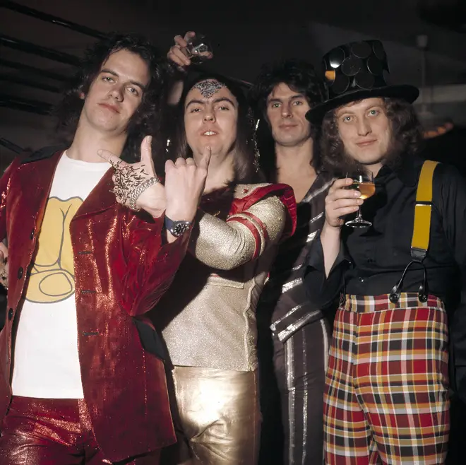 Slade in 1973. (Photo by Jorgen Angel/Redferns)