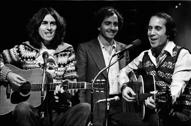 George Harrison and Paul Simon struck up a life-long friendship. (Photo by Richard E. Aaron/Redferns)