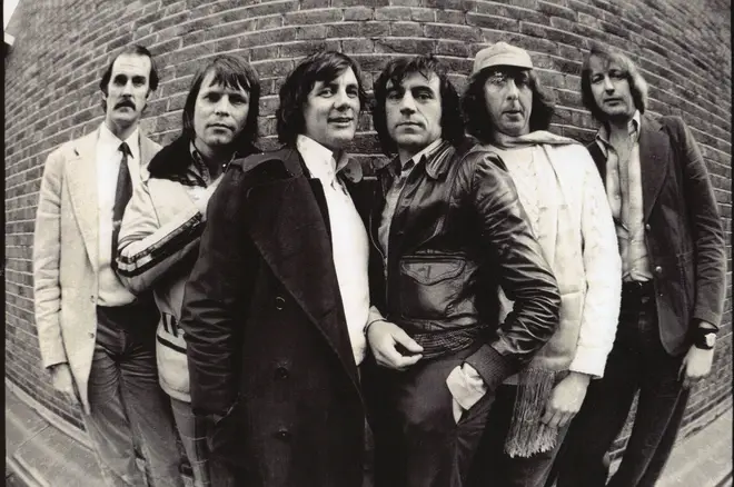 Monty Python's John Cleese, Terry Gilliam, Michael Pail, Terry Jones, Eric Idle, and Graham Chapman in 1975. (Photo by Ben Martin/Getty Images)