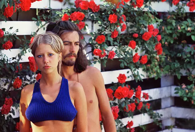 Pattie Boyd and George Harrison at their Surrey Home