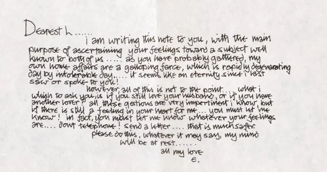 Dearest L... Eric Clapton writes to Pattie Boyd in 1970