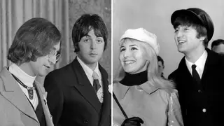 John Lennon, Paul McCartney and Cynthia Lennon
