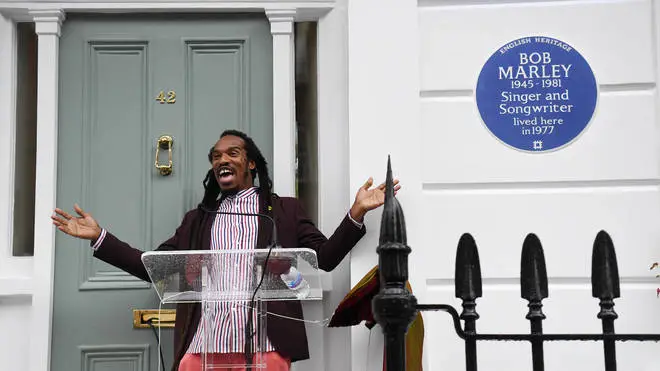 Benjamin Zephaniah unveils Bob Marley's plaque